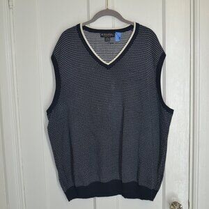 Brooks Brothers, Men's Jaquered V-Neck, Sweater Vest XXL
